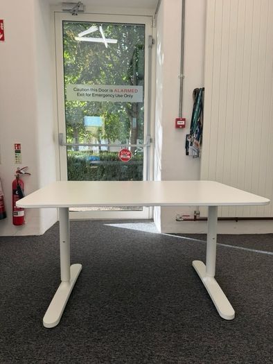 White office desk
