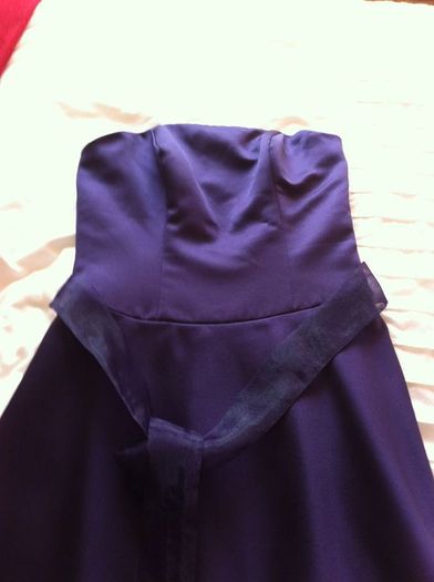 3 deep purple bridesmaids dresses,Alfred Angelo,knee length sizes 8,10,16,also 3matching crovatt and one page boy crovatt ,worn once,can be sold separate