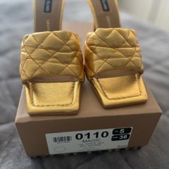 River Island Gold Sandals
