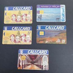 Collection of 5 Vintage Telecom Eireann Callcards