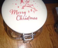 Christmas Storage Jars x 2 for Sale