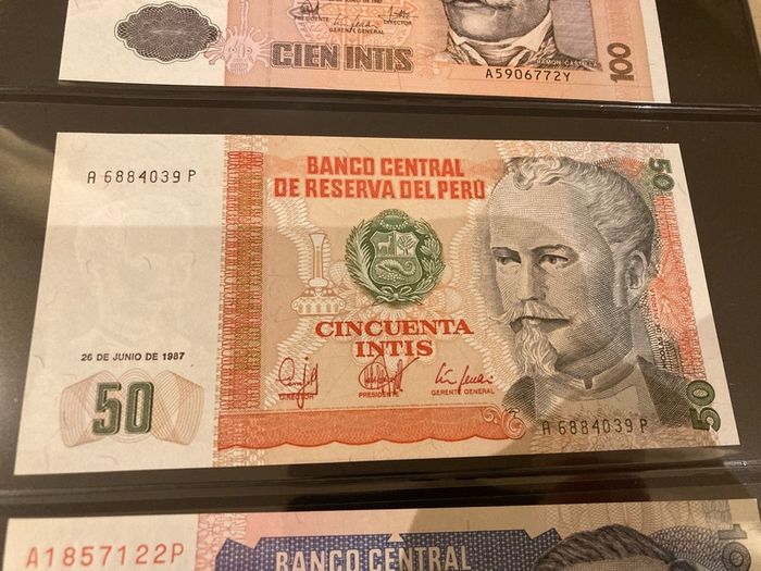Peru banknotes uncirculated year 1987