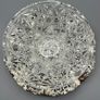Vintage Etched Glass Serving Bowl with Plate Image 9