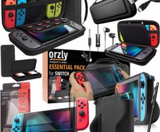 Essentials Pack for Nintendo switch Case & Screen Protector (NOT OLED Model), Grip Case, Games Holder, Headphones - Classic (FREE POSTAGE)