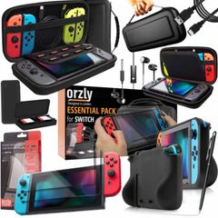 Essentials Pack for Nintendo switch Case & Screen Protector (NOT OLED Model), Grip Case, Games Holder, Headphones - Classic (FREE POSTAGE)