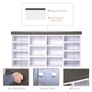 Multi-Storage Shoe Rack w/ 14 Compartments Cushion Moving Shelves Solid Frame Foot Pads Home Office Tidy Organisation Boots Trainers White Image 7