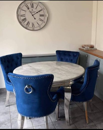Marble Kitchen Dining Table With 6 Chairs