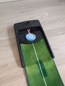 Golf Practice Putting Mat with Ball Return