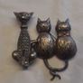 Vintage Marcasite cat brooches x 2 Image 2
