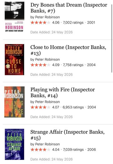 12 x Peter Robinson DCI BANKS crime series no 7 and 13 to 25 or individual