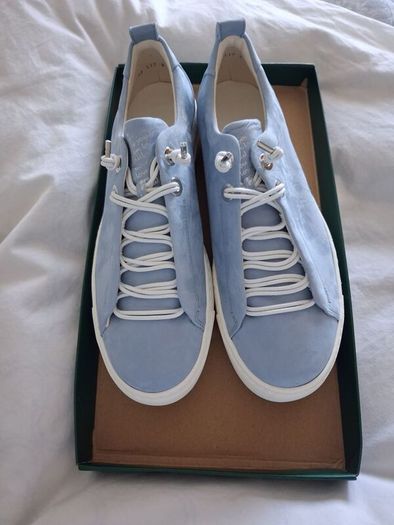 Paul Green Leather Sneakers - Light Blue - UK 6 - BNWT RRP 199