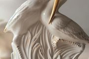 Vintage Spanish Porcelain Heron Statue M Requena Valencia