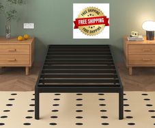 3ft Single Bed Frames with Rounded Corner Legs, Heavy Duty Metal Bed Frame Single with Steel Slats Support, Single Bed 36 cm High, Noise Free, Easy Assembly Amazon's Choice