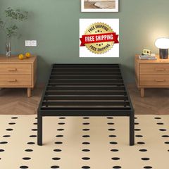 3ft Single Bed Frames with Rounded Corner Legs, Heavy Duty Metal Bed Frame Single with Steel Slats Support, Single Bed 36 cm High, Noise Free, Easy Assembly Amazon's Choice