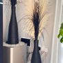 3 Black vases with fluffy pampas Image 5