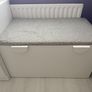 Loft bed frame with desk, chair and storage Image 3