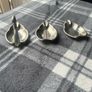 Vintage Seba England Silver Plated Stackable Swan Ashtray Set Image 2