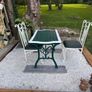 Cast iron garden table and chairs Image 3