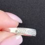 9ct white gold diamond eternity/wedding ring Image 5
