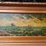 Early Nineteenth Century Shipwreck Scene Oil on Canvas Image 2