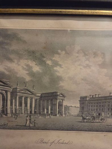 1817 Engraving of Bank of Ireland by James Malton