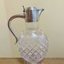 Vintage 1900 UK solid sterling silver glass wine jug Image 2