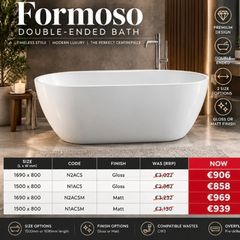 Faromoso double ended bath massive saving