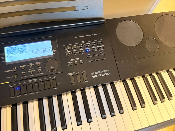 Casio WK7600 Keyboard + Stand + Power Adapter