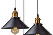 3 Lights Industrial Ceiling Light, Retro Industrial Pendant Light, Vintage Edison Style Metal Hanging Light Fixture Chandelier for Kitchen Bedroom Living Dining Room (FREE POSTAGE)