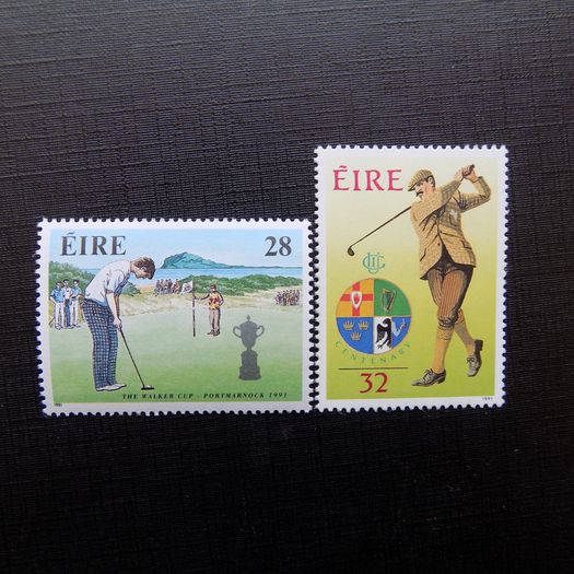 Ireland 1991.Golf Commemorative Stamp Set.Walker Cup.Golfing Union.Mint Never Hinged.MNH.