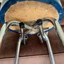 Mid 1959s Art Deco Inspired Chrome Bar Stool with Original Seat Top Image 10