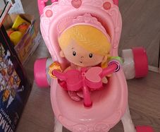 fisher price princess doll & pram