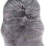 Faux Fur Sheepskin Style Rug (60 x 90 cm) Faux Fleece Chair Cover Seat Pad Soft Fluffy Shaggy Area Rugs For Bedroom Sofa Floor (gray, 60 x 90 cm) Image 2
