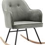 Modern Velvet Rocking Chair Comfortable Armchair for Home or Nursery Image 4