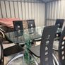 Glass table and 6 chairs Image 2
