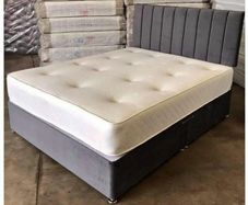 king size Divan bed with Memory Foam dual orthopaedic mattress