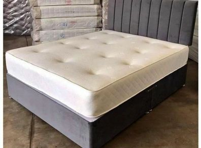king size Divan bed with Memory Foam dual orthopaedic mattress