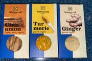 Turmeric ginger Ceylon cinnamon organic superfood spices