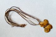 Costume Necklace Gold toned butterfly