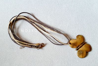 Costume Necklace Gold toned butterfly