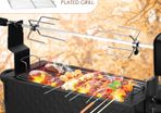 EU UK US 2-in-1 Grill&Electric Rotisserie Kit Automatic Barbecue BBQ Outdoor Folding Roaster, Roast Stove Grill Stainless Steel
