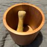 mortar and pestle acacia wooden hand made Image 3