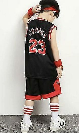 Boys 2 Piece Sleeveless Basketball Training Jersey and Shorts Set