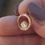 Tipperary Crystal rose gold earrings. Image 3