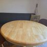 Round Wood Dining Table & 2 chairs Image 5