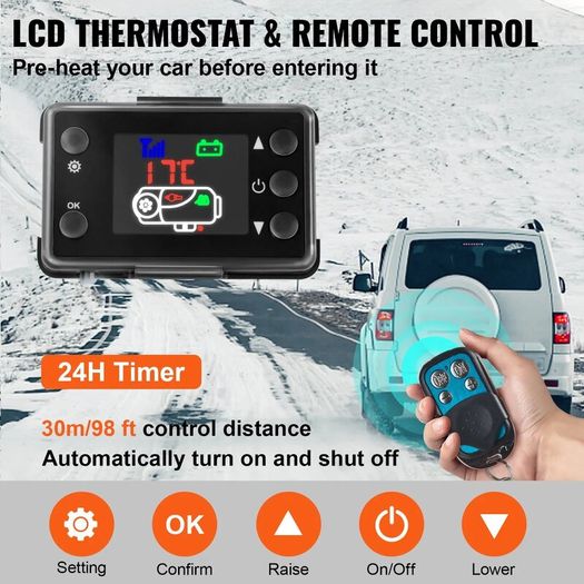 12V 5-8KW Diesel Parking Heater, Portable Air Heater for Car, RV, Boat, Truck & Camper