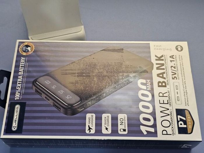 Latest Power Bank Led Display Jellico P7 Dual Port 10000 mAh Black.