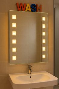 Bathroom light up mirror