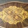 Vintage Woodmet England Mid Century Faux Wooden Brass Bar Serving Tray Image 2