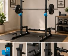 Squat Rack Multi-Function Barbell Rack Height Adjustable Dip Stand Home Gym Weight Lifting Bench Press Dip Station Push up Portable Strength Training Dumbbell Rack